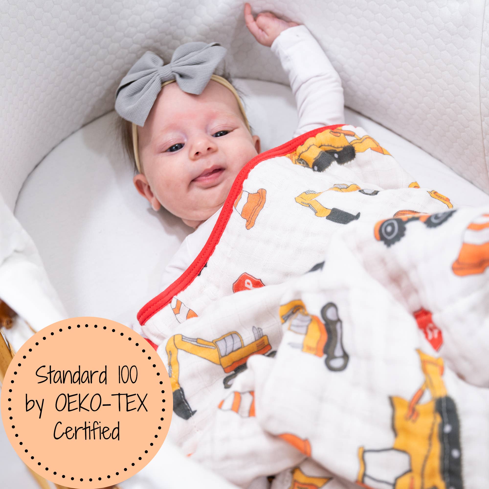 LollyBanks – wholesale Filtar – Barn och baby – Under konstruktion baby småbarn 100% bomullsmuslinfilt3