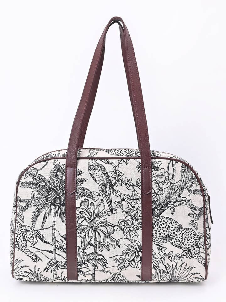 Tropical Safari Canvas Duffle for wholesale by Ganges Grain Inc