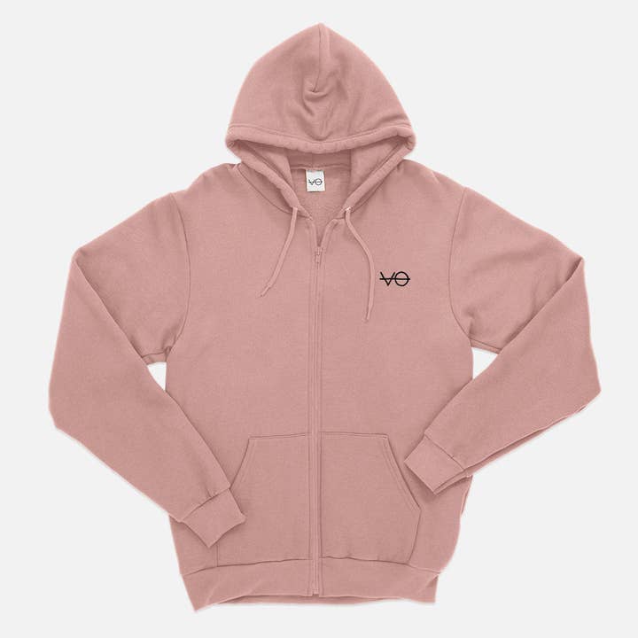 VO Bestickter Kapuzenpullover mit Reißverschluss (Unisex) für den Großhandel von VO