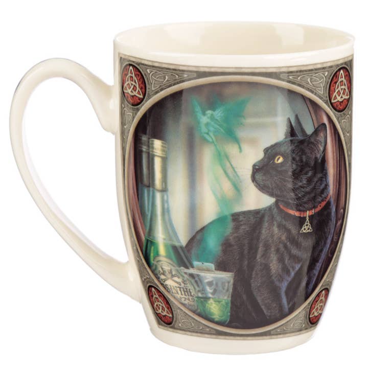 Puckator Ltd - Wholesale Coffee Mug - Lisa Parker Absinthe Cat Porcelain Mug