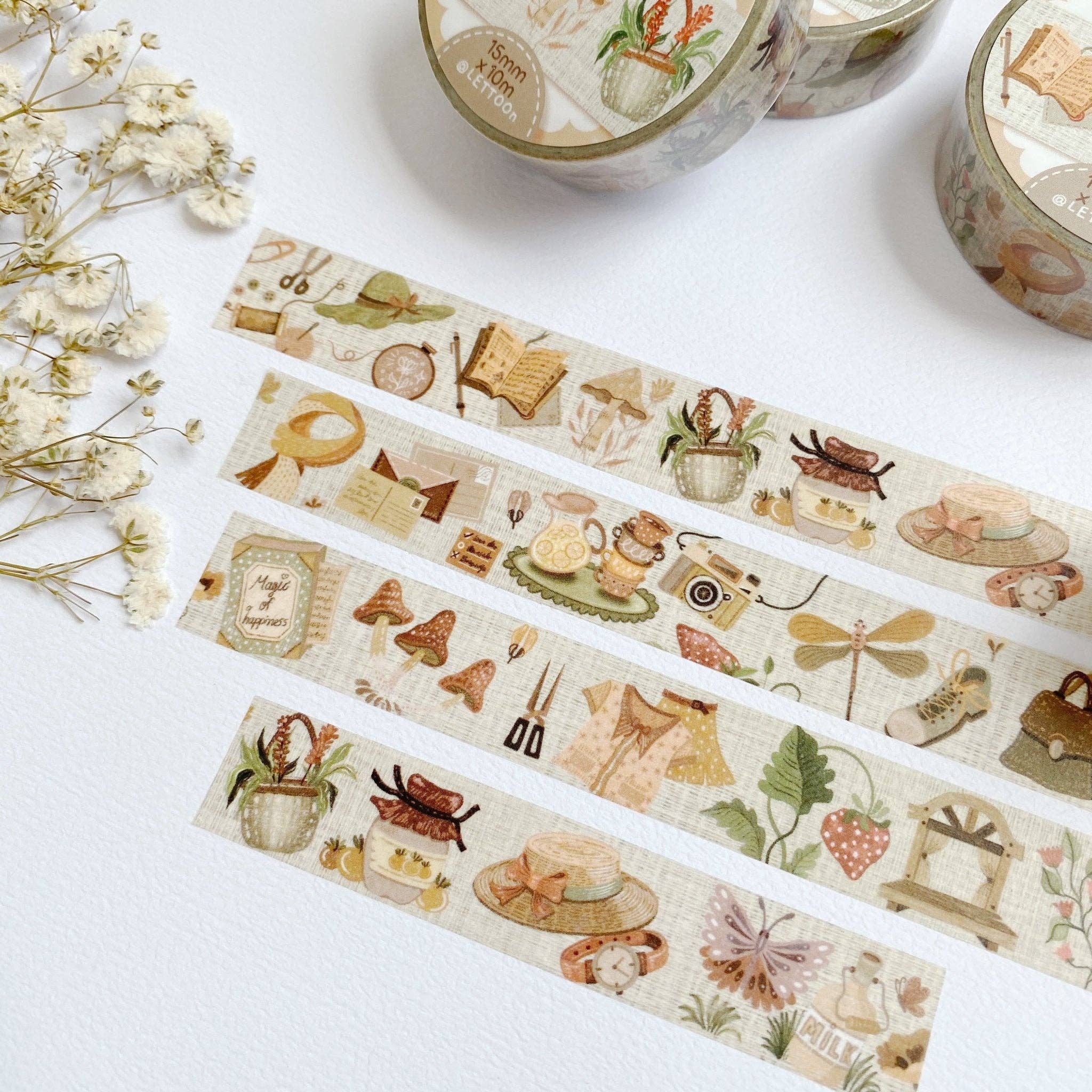Lettoon - Wholesale Washi Tape - Washi Tape - Cozy Cottagecore1