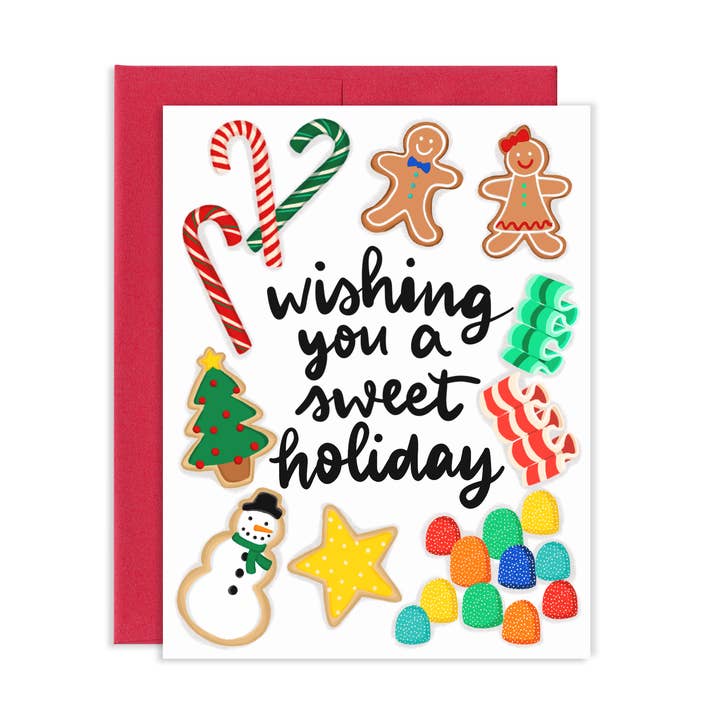 Sweet Holiday - Christmas Cookies - Holiday Greeting Card for wholesale by Grey Street Paper