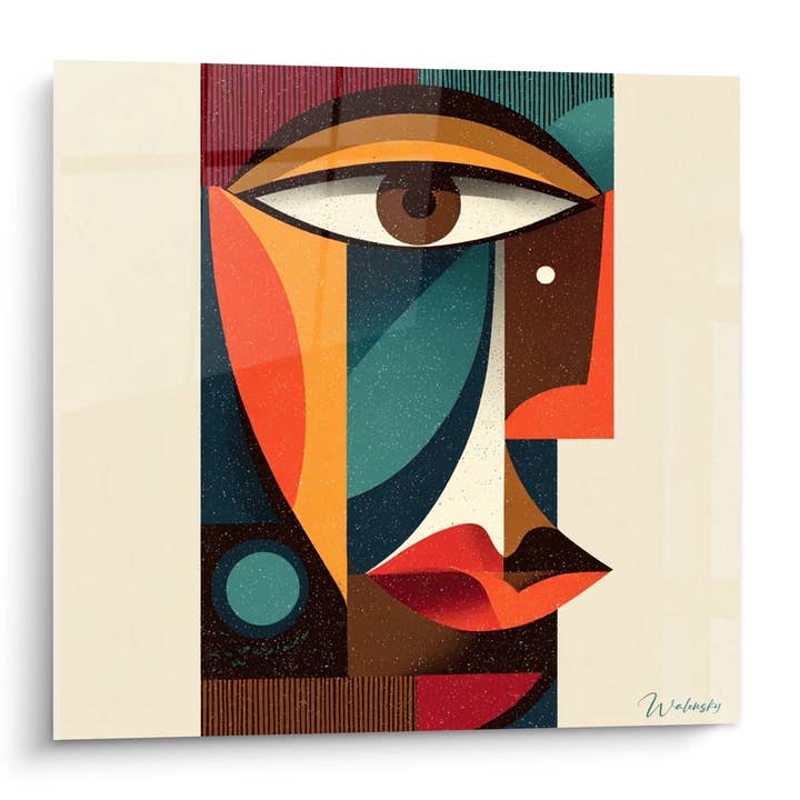 Cubist Face Painting - Ancestral Gaze - African Tribal Art Edition for wholesale by Walensky