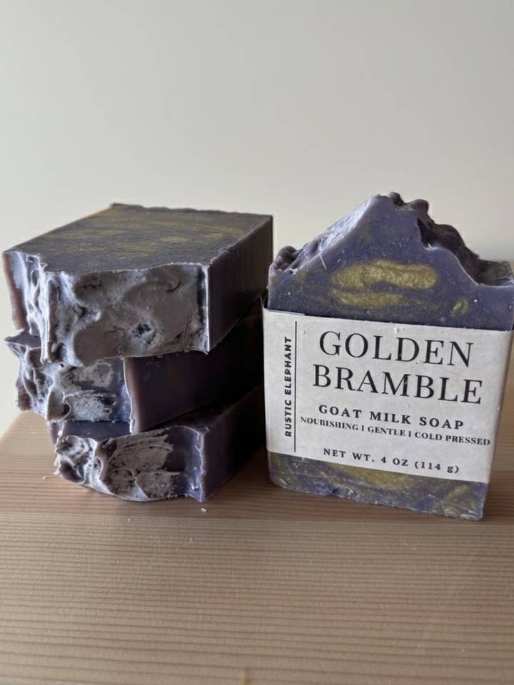 Golden Bramble Goat Milk Soap for wholesale by Rustic Elephant