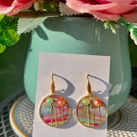 Colorful circle flowers J21 for wholesale by WEARABLES BY B LLC