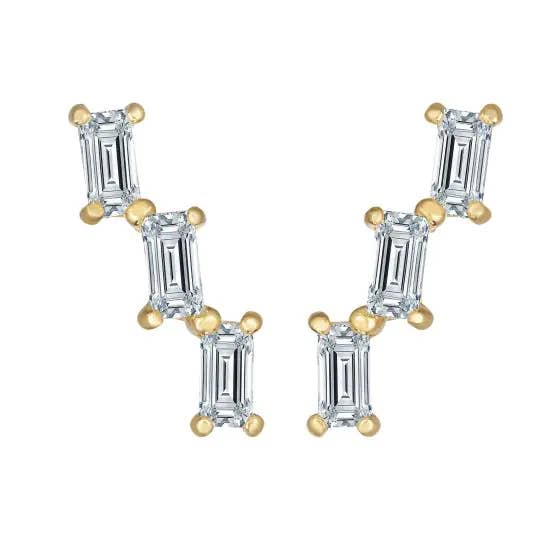 14K Yellow Gold Baguette Ear Climber
for wholesale by Elise jewelry