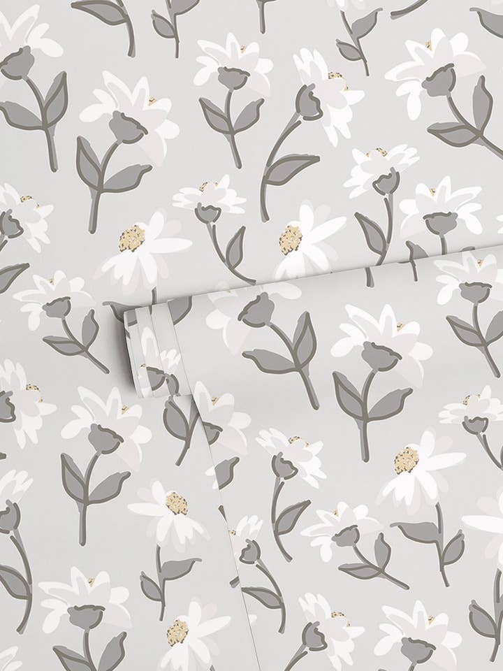 PICNIC DAY - Papel pintado con motivo de margaritas para venta al por mayor de LILIPINSO