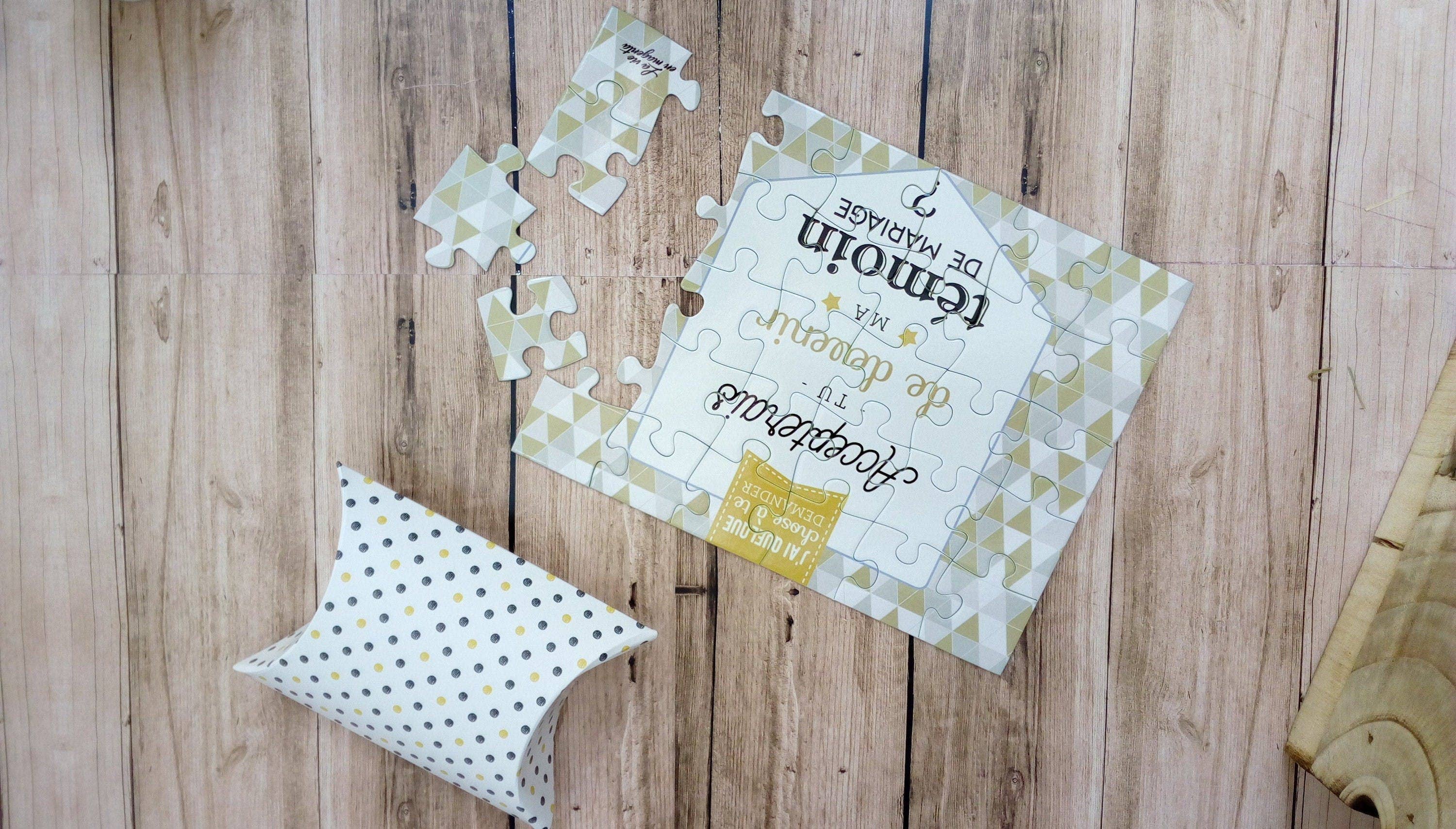 La vie en magenta - Wholesale Puzzle - Adult - Puzzle asks wedding witness - wedding announcement3