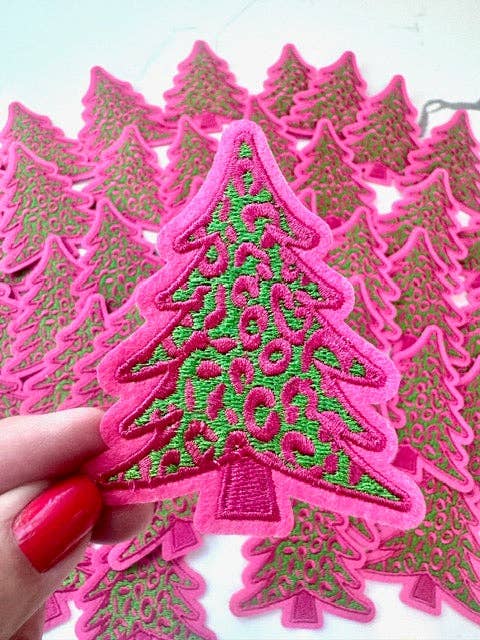 sequinandstiches - Wholesale Patch - Christmas Tree Patch, Pink Patch, Embroidered Patch, Trucker Hat Patch, Christmas Patch, Iron on Patch, DIY Patch, Patch for Hat, Holiday patch3