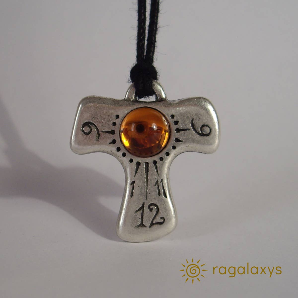 Ragalaxys – wholesale Pendant/charm necklace – TAU Sundial Pendant - Extensible cord 45-60cm.1