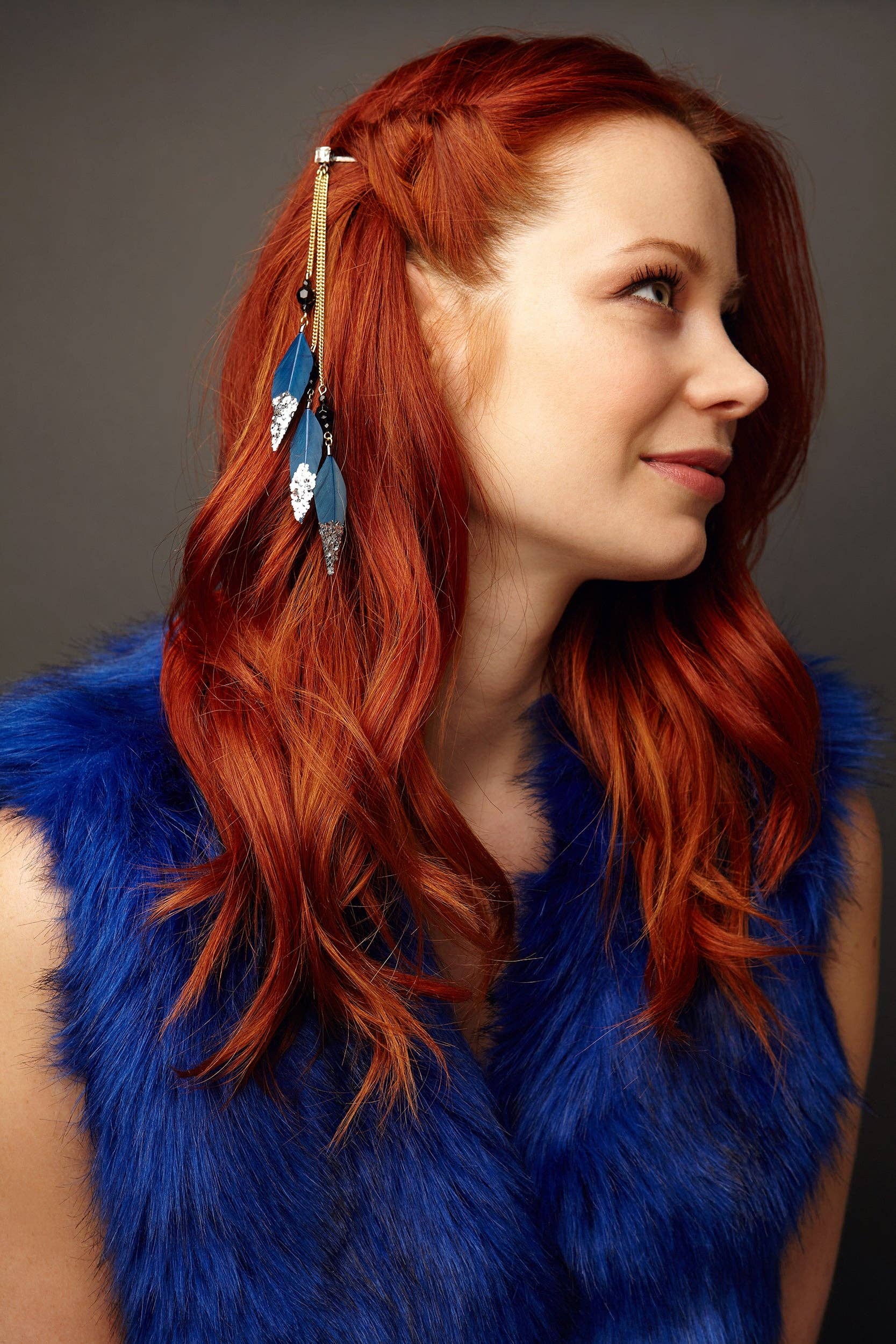 QueenMee Accessories - Wholesale Hair Clip - Women's - Feather Hair Clips with Glitter4