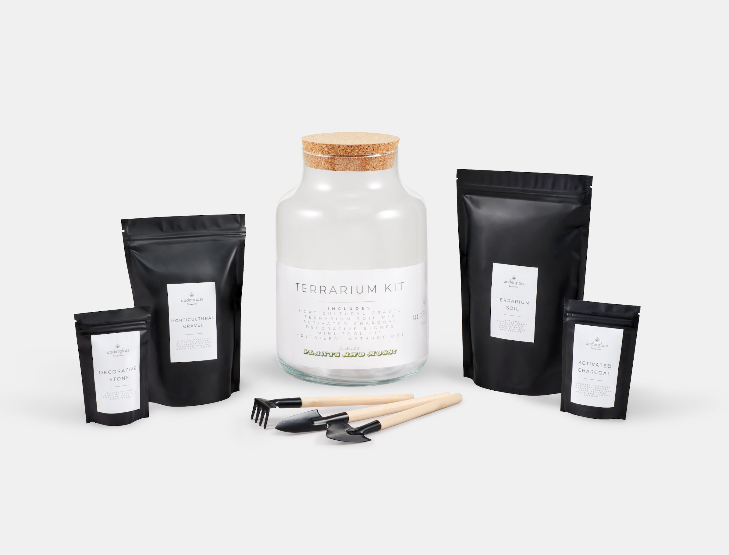 Underglass Terrariums - Vente Terrariums - Kit complet de terrarium à faire soi-même0
