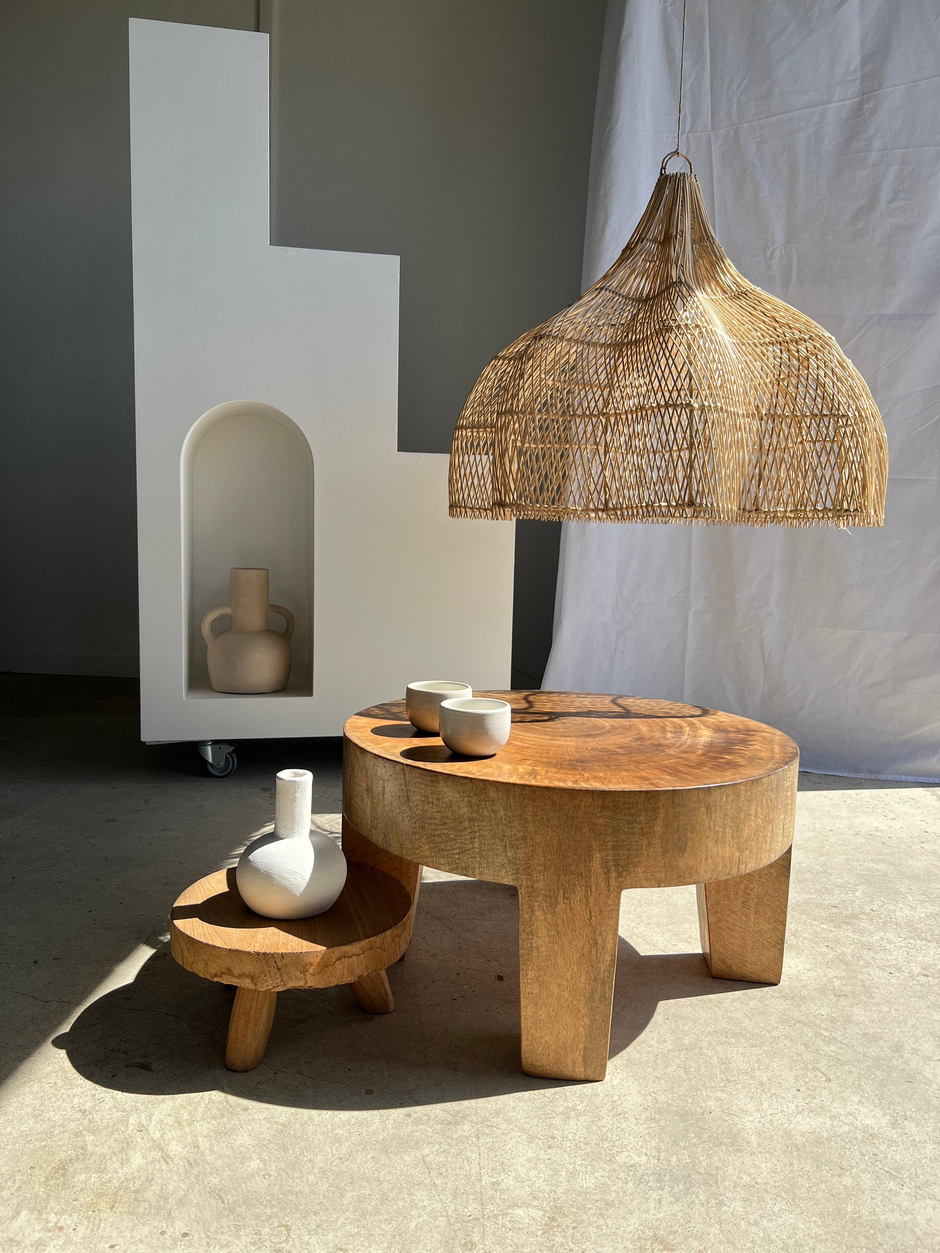 Office Objets - Wholesale Chandelier/Hanging Light - Pendant light, flower-shaped rattan fixture, tulip, corolla H:80cm D80cm73