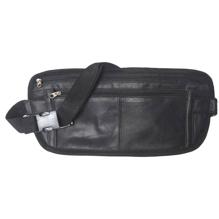Äkta läder Lammskinn Flat Fanny Väska/Belt Pouch #3029 för wholesale av IGI CANADA