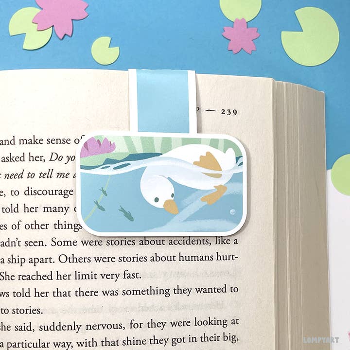 Pond Pals Party Magnetic Bookmark for wholesale by LompyArt