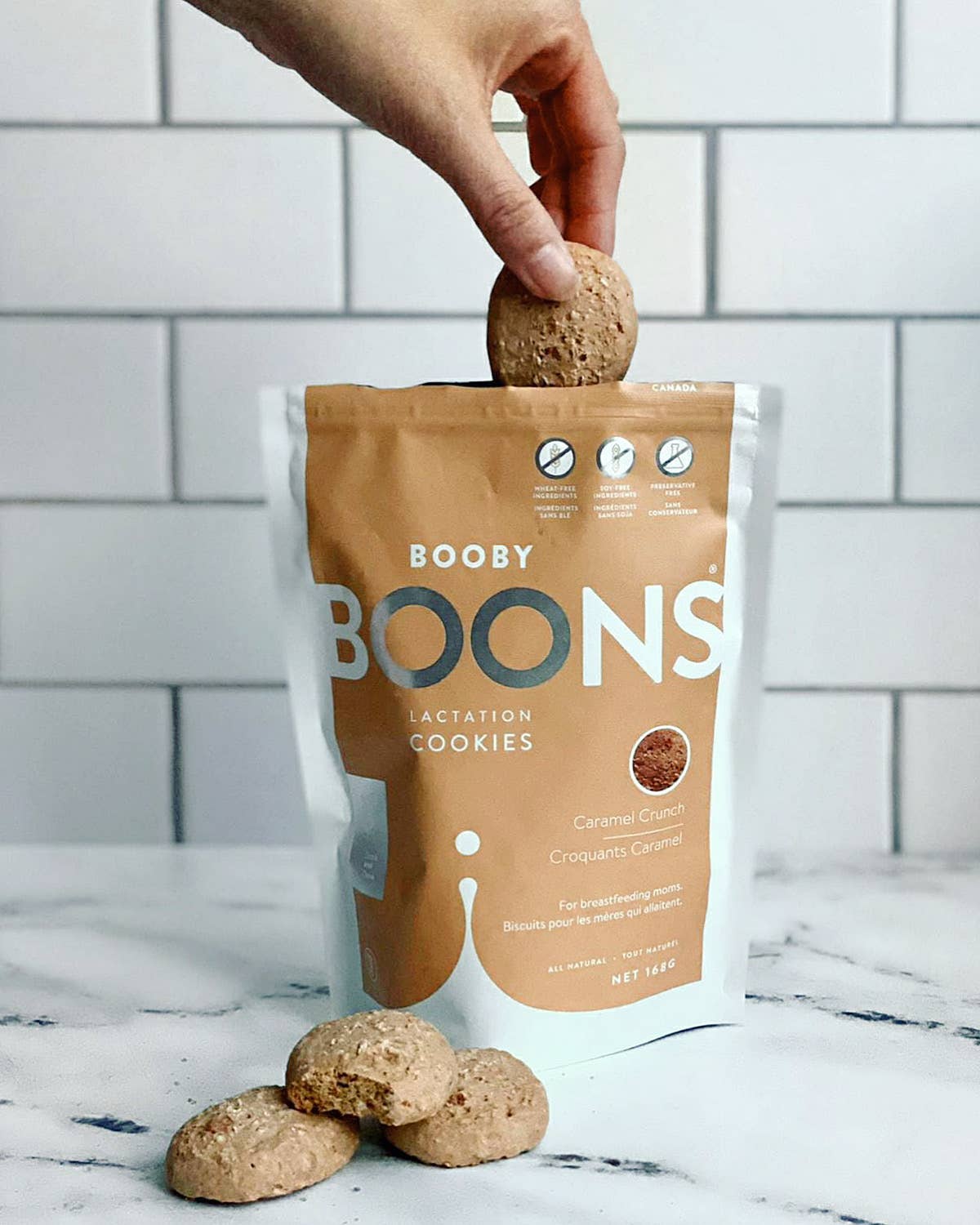 Stork and Dove - Wholesale Cookie - Booby Boons Lactation Cookies: Caramel Crunch4