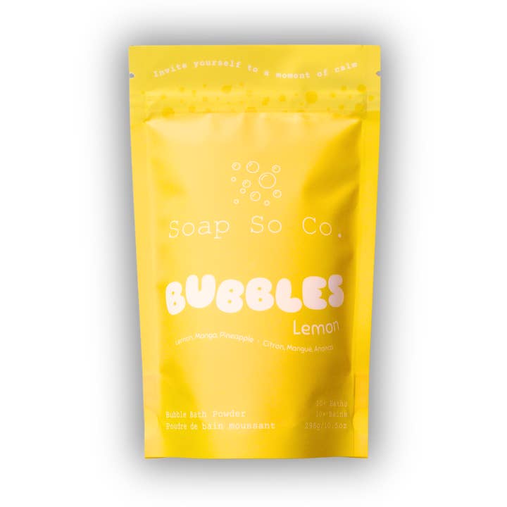 Lemon Bubbles for wholesale by Soap So Co.