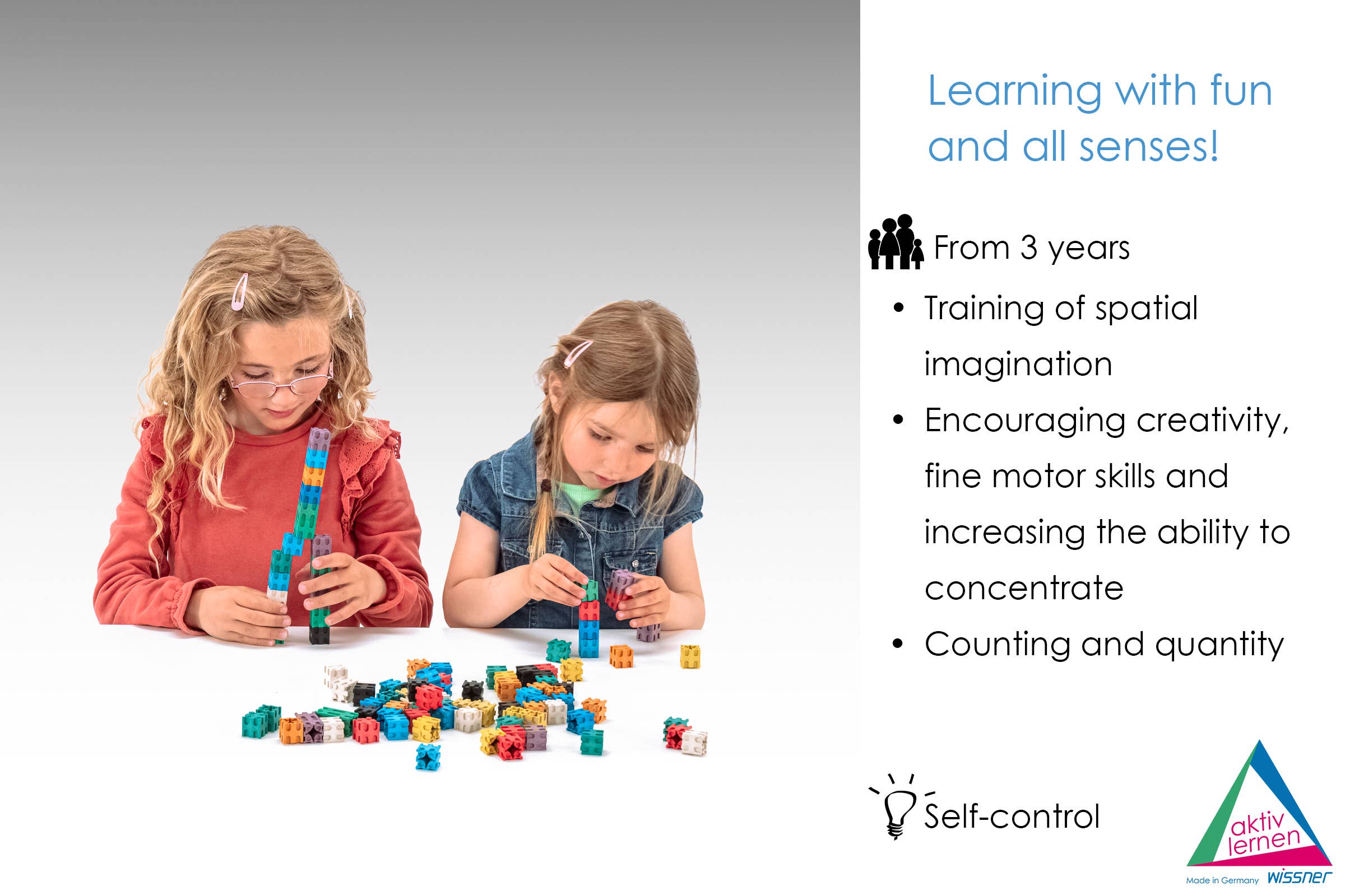 colorful Plug-in cubes in 10 colors (100 pieces) | Learn math for wholesale on Faire3