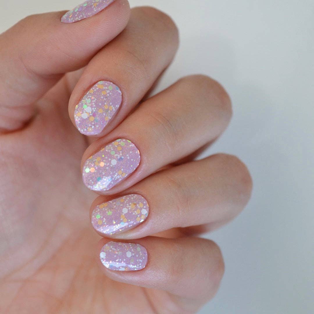 Pink Rhubarb Super Jellies DIY Semi Cured Gel Nail Wraps for wholesale on Faire8