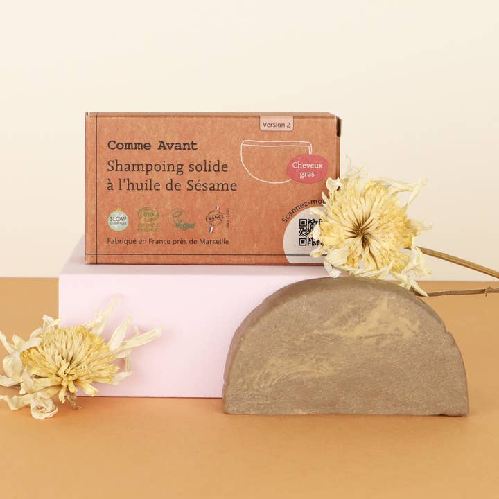 Festes Shampoo mit Sesamöl (fettiges Haar) für den Großhandel von Comme Avant