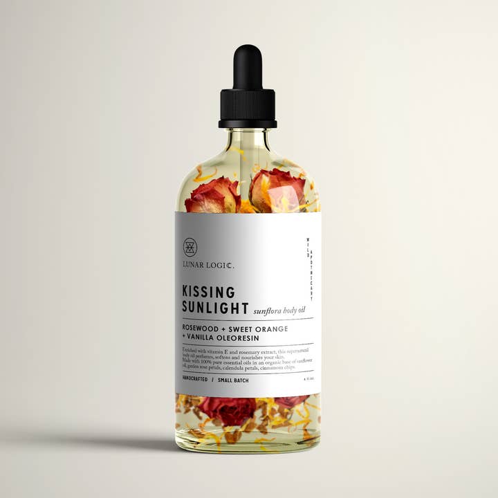 KISSING SUNLIGHT / Sunflora Body Oil for wholesale by Lunar Logic Wild Apothecary