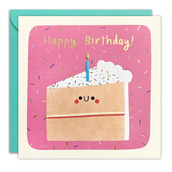 Cake Slice Birthday Card - Square Peg for wholesale by James Ellis