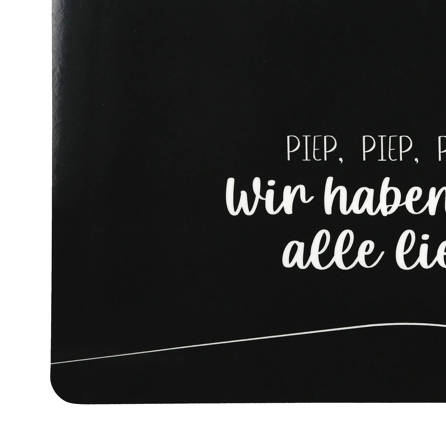 black Rectangular board Piep, Piep, Piep black, pack of 6 for wholesale on Faire3