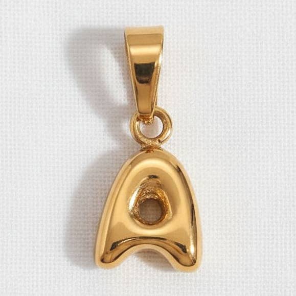 Mini Bubble Letter Pendant Necklace for wholesale by paperln