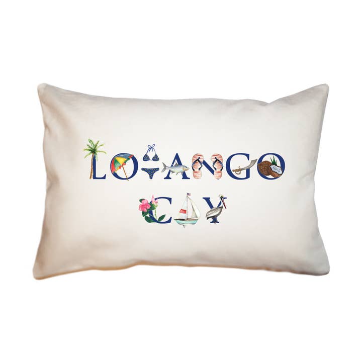 lovango cay large rectangle pillow for wholesale by Tina Labadini Designs
