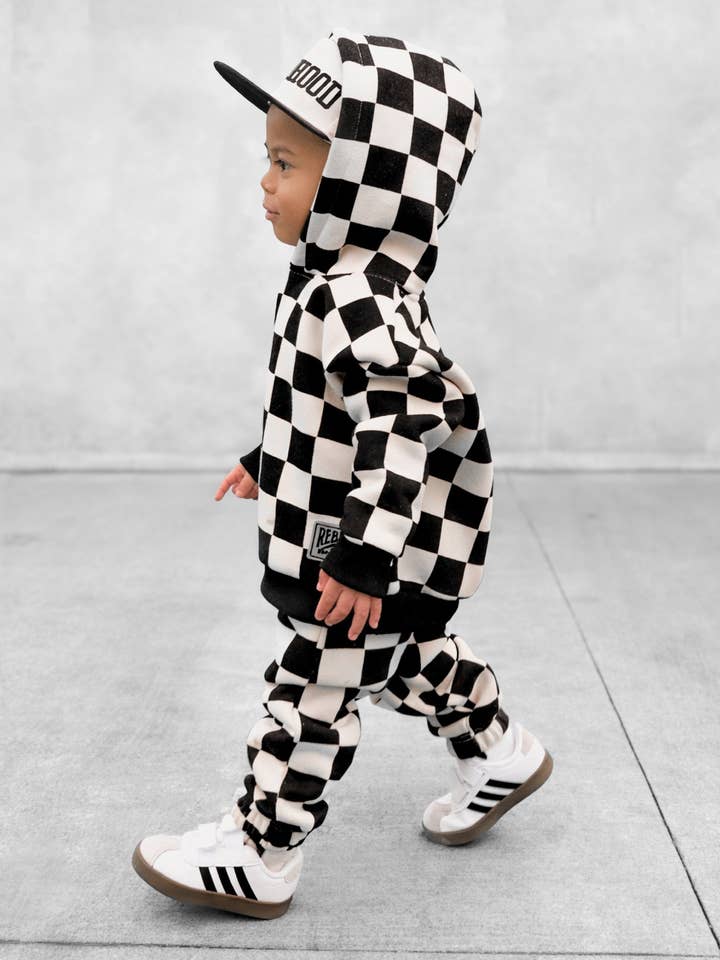 Fleece Hoodie + Sweatpants Set in Venice (Checkered) for wholesale by Rebel Bro