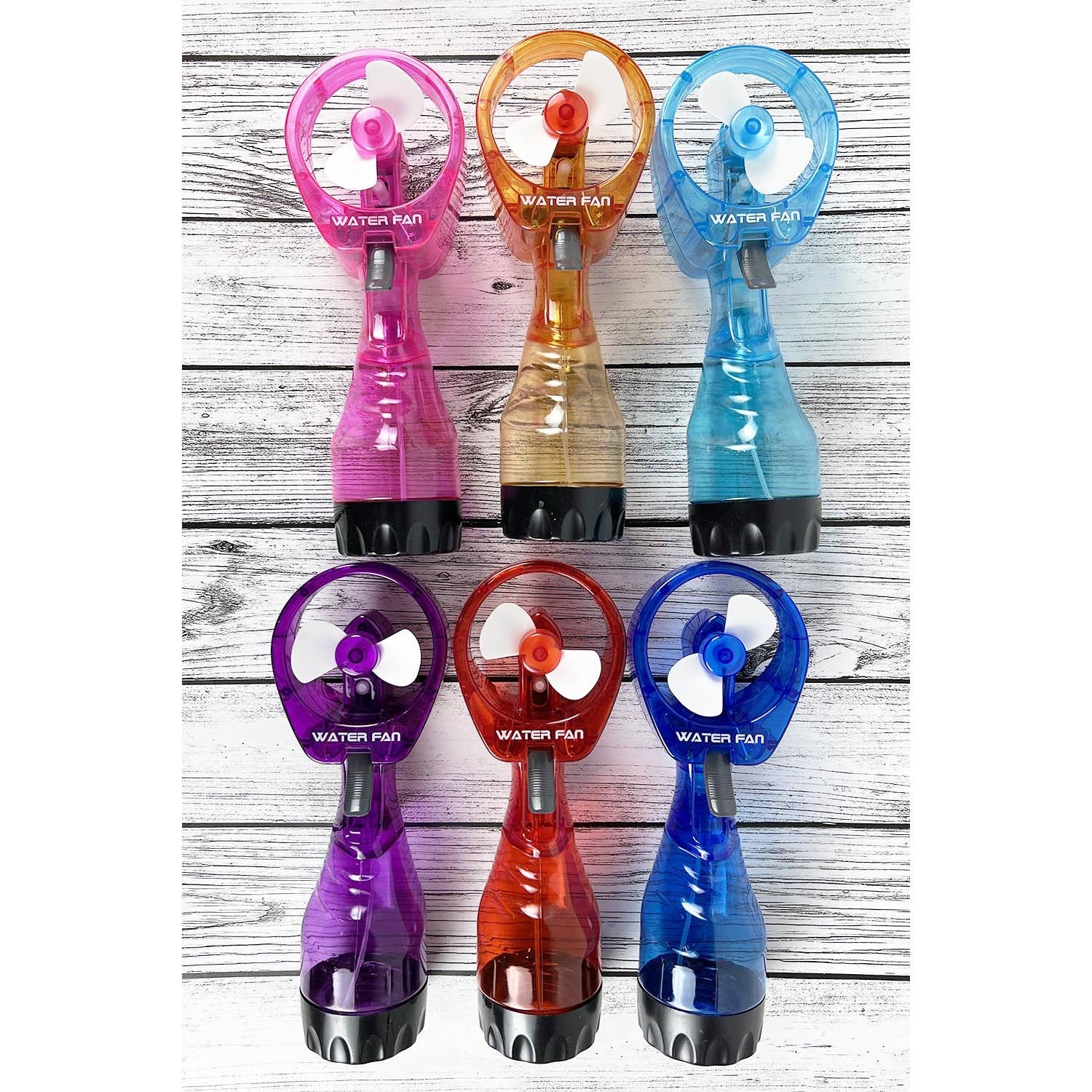 ASSORTED COLOR PORTABLE WATER BOTTLE MISTER SPRAY FAN for wholesale on Faire7