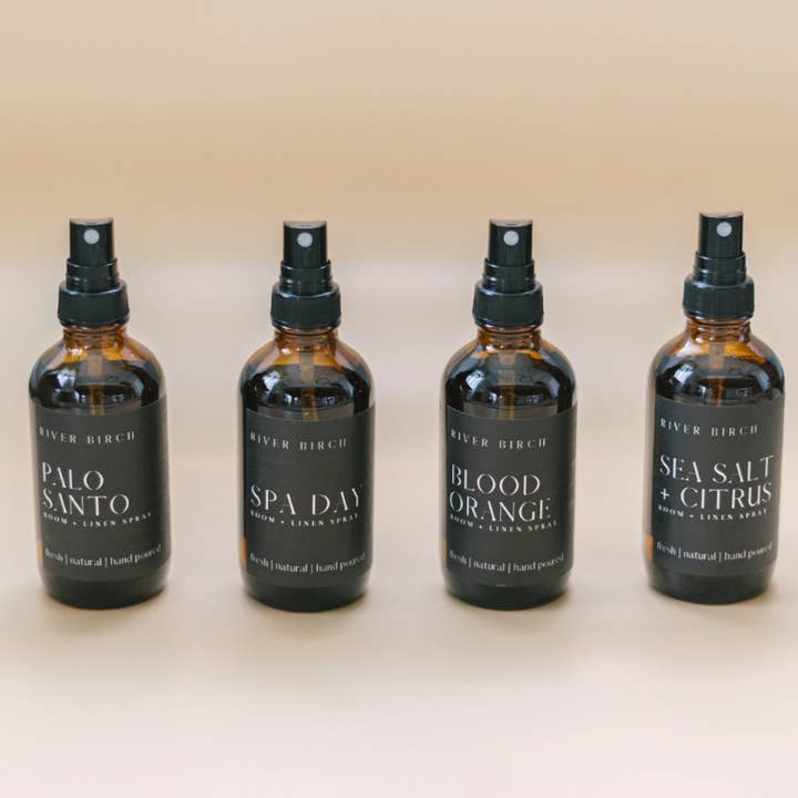 River Birch Candles - Wholesale Room & Linen Spray - Balsam & Cedar - 4 oz Amber Glass Room + Linen Spray5