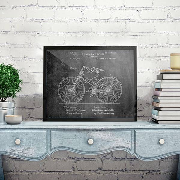 Fresh Prints of CT - Wholesale Art Print - Velocipede Bicycle 1890 Patent Art Print
