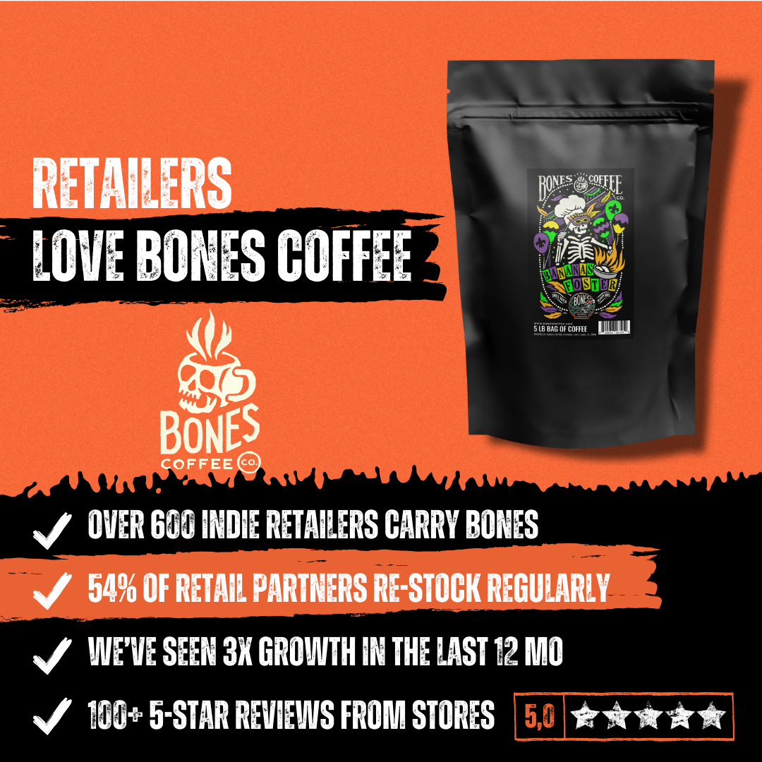 Bones Coffee Company – Grãos de café por atacado – Café de baunilha francês | 5lb a granel | Feijão Inteiro e Moído2