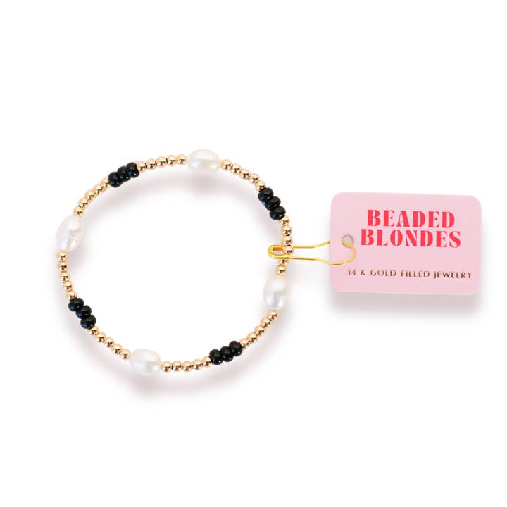 Black Pearl Poppi Bracelet for wholesale by Beaded Blondes
