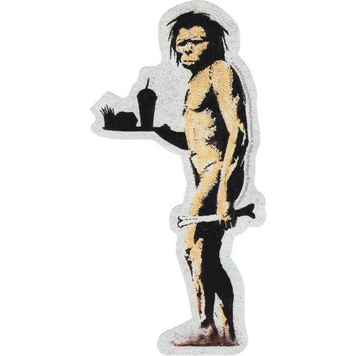 Sticker - Banksy - The Caveman for wholesale by Square Deal Recordings & Supplies
