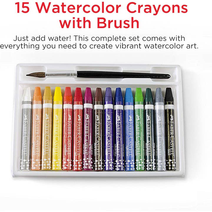 Faber-Castell / Creativity for Kids - Vente Crayon – enfant et bébé - 15 crayons aquarelle pour enfants2