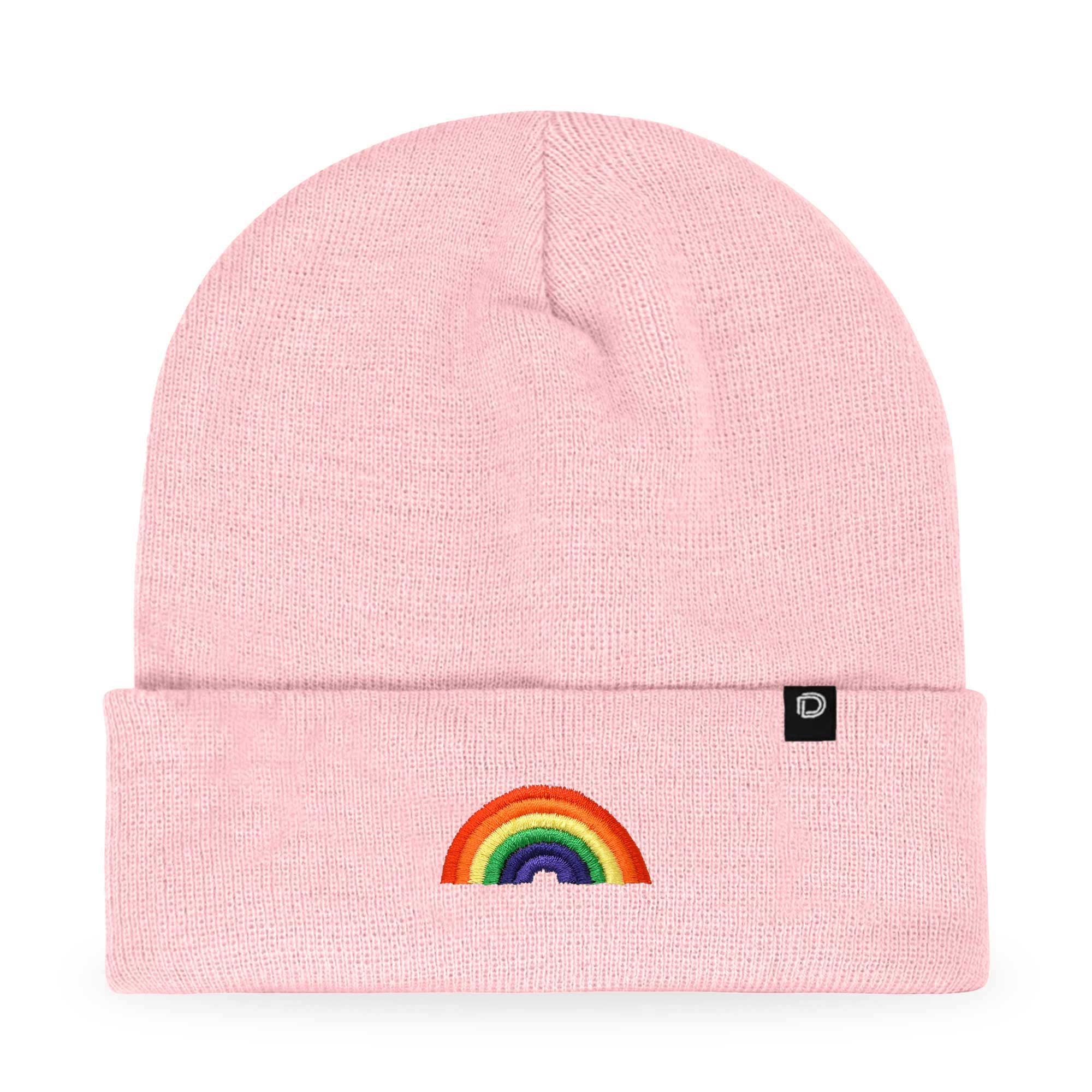 Dalix - Wholesale Beanie - Women's - Dalix Embroidered Rainbow Beanie Cap Cuffed Knit Hat Women60