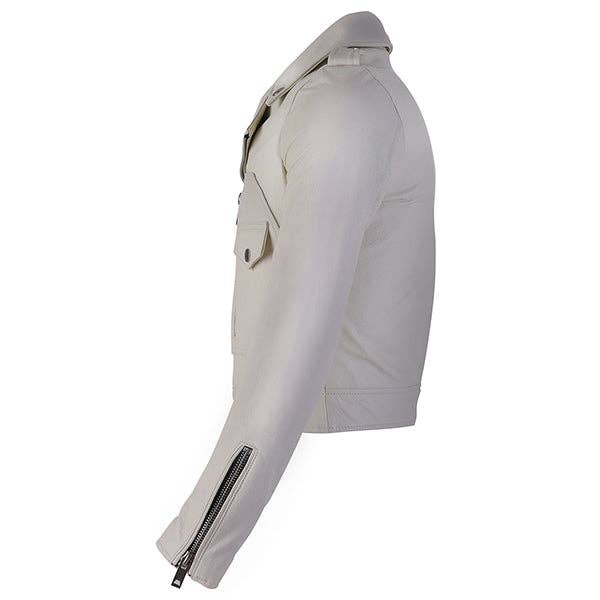 Slade Leather - Wholesale Leather Jacket - Women's - Fiona Off White Women's Club Wear Cowhide Leather Jacket3