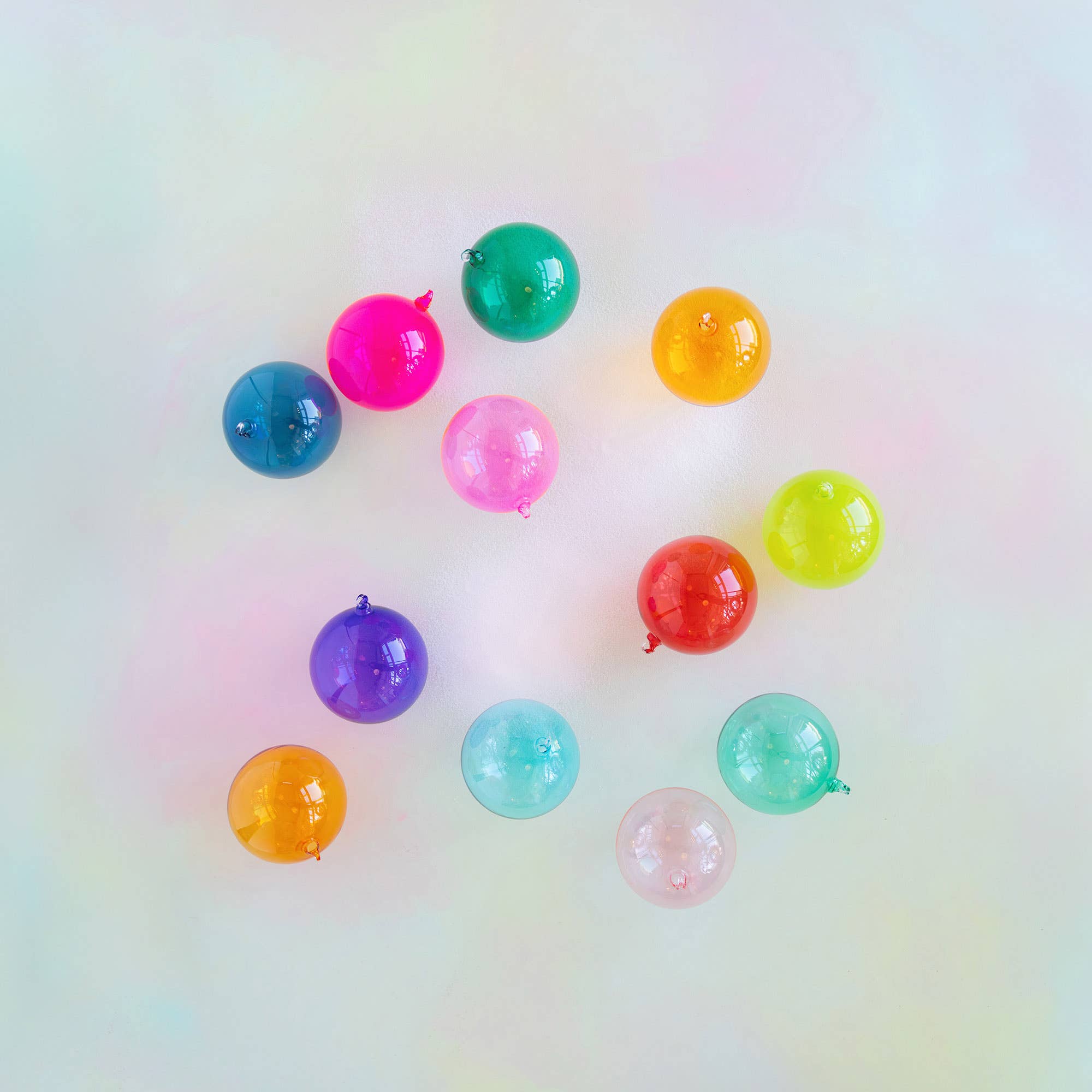 Glitterville - Wholesale Ornament - Glitterville Candy Ball Orn, 12 Asst, Glass, 6"0