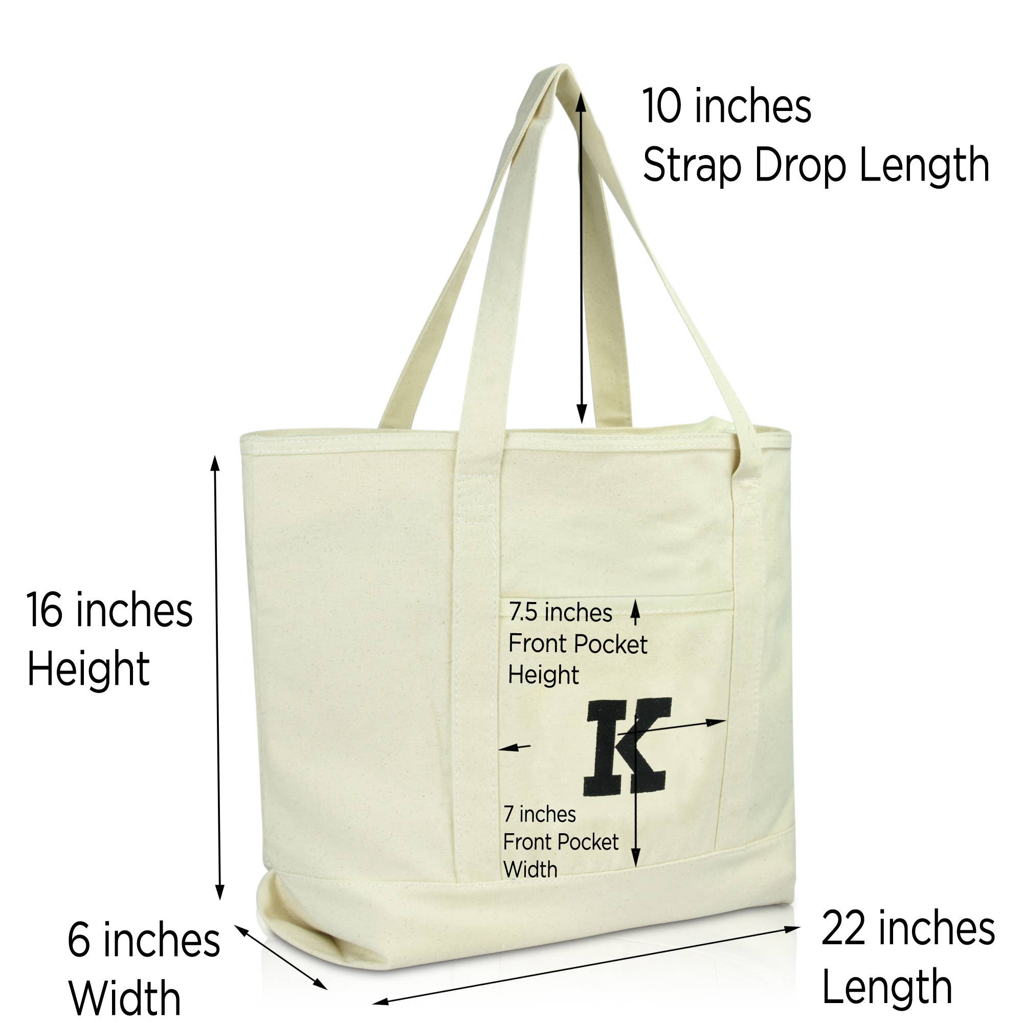 Dalix – wholesale Bärkasse - Dam – DALIX Initial Shoppingväska Personlig Blixtlås Top Letter - K28