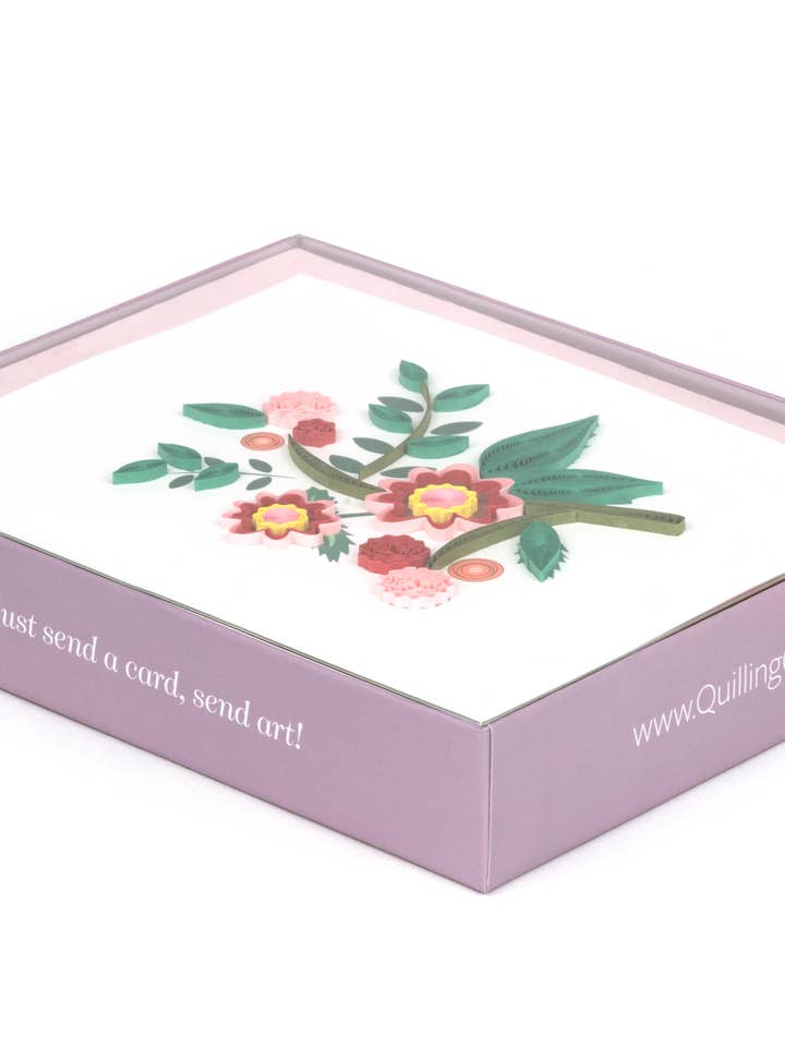 Note Card Box Set- Decorative Floral Note Card Set for wholesale by Quilling Card