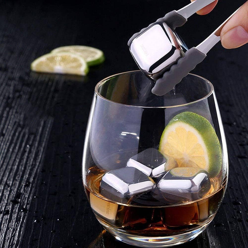 VIGOR - Wholesale Drink Chilling Cubes - Stainless Steel Reusable Ice Cubes with Barman Tongs4