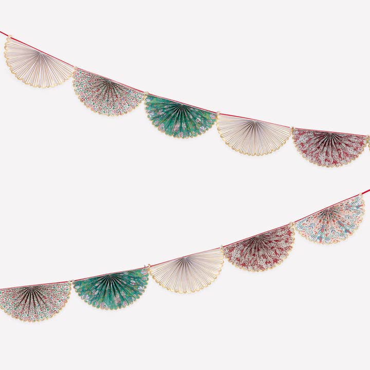 Meri Meri x Liberty Fan Garland for wholesale by Meri Meri