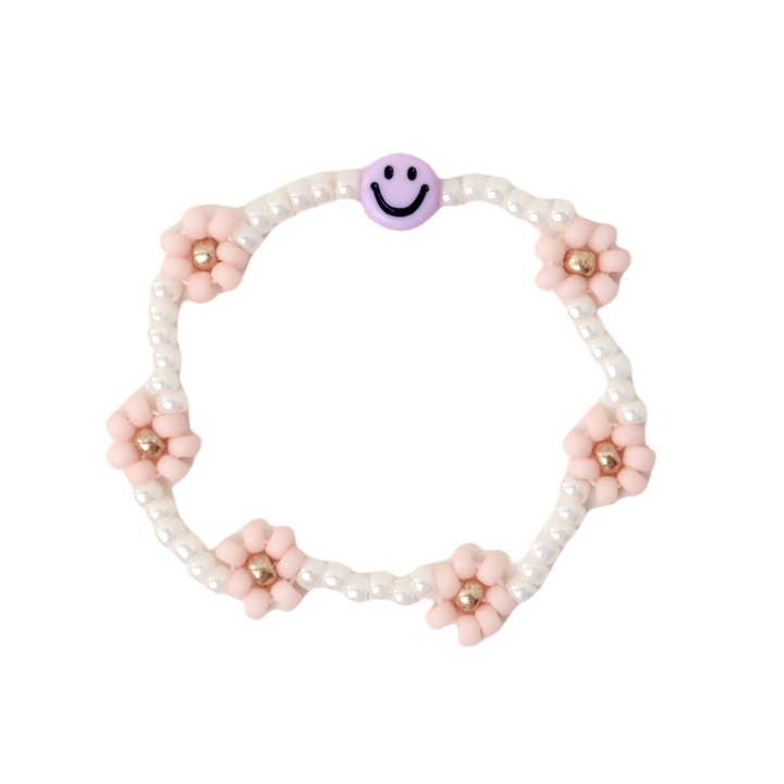 Loveissue Daisy Bracelet | Elastic Smiley, Purple for wholesale by LOVEissue