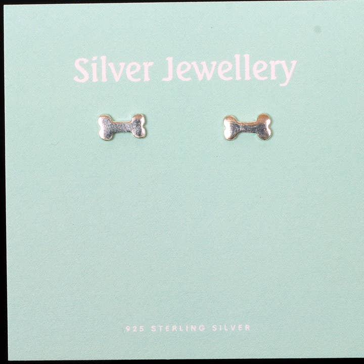 Ohrstecker aus Sterlingsilber in Knochenform für den Großhandel von Western Counties Wholesale