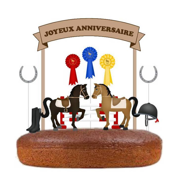 Adorei - Vendita all'ingrosso Topper per torte/cupcake - Decorazione per torta con cavallo e cavaliere