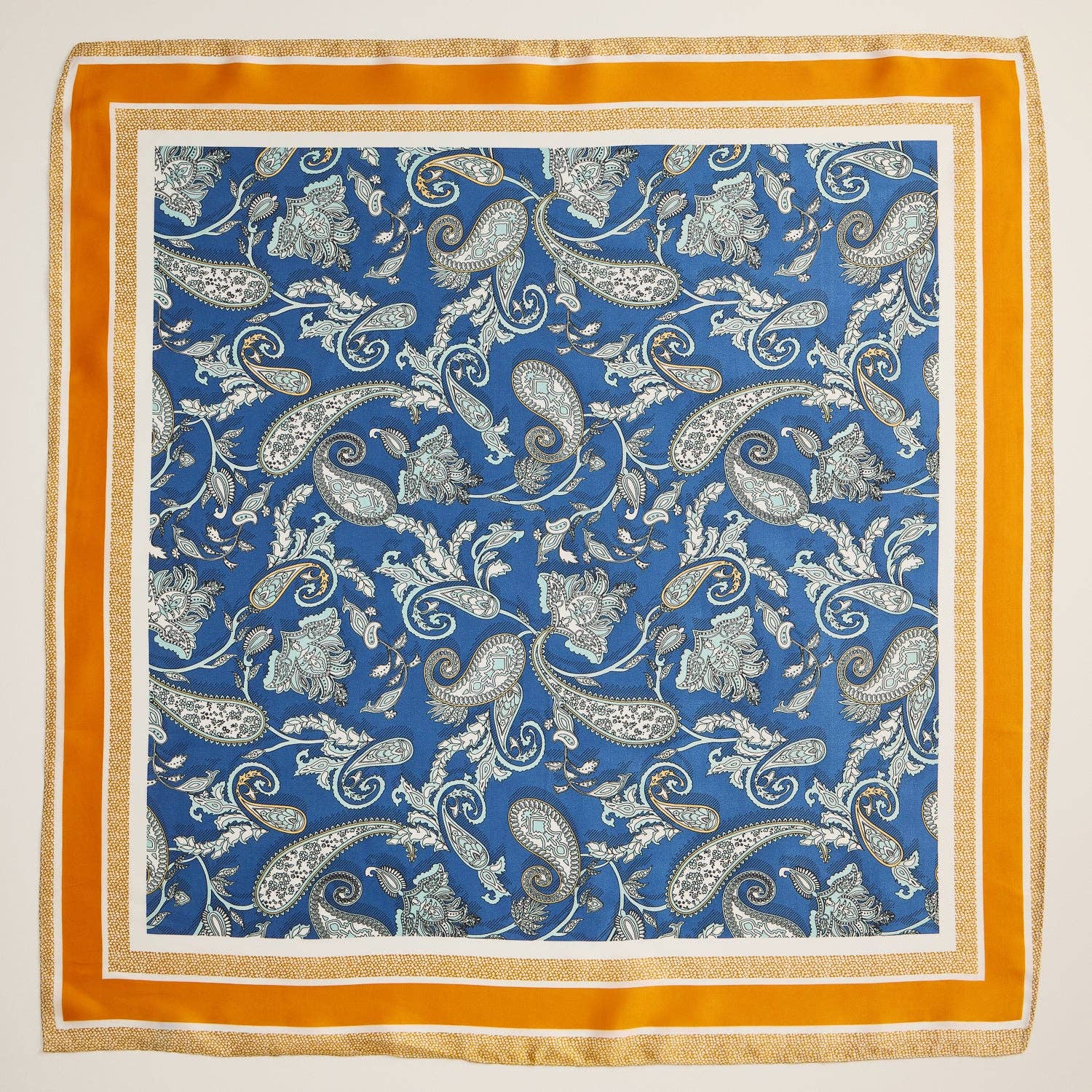Frem - Wholesale Scarf - Women's - Retro Paisley Silk-Feel Square Scarf for Timeless Look1