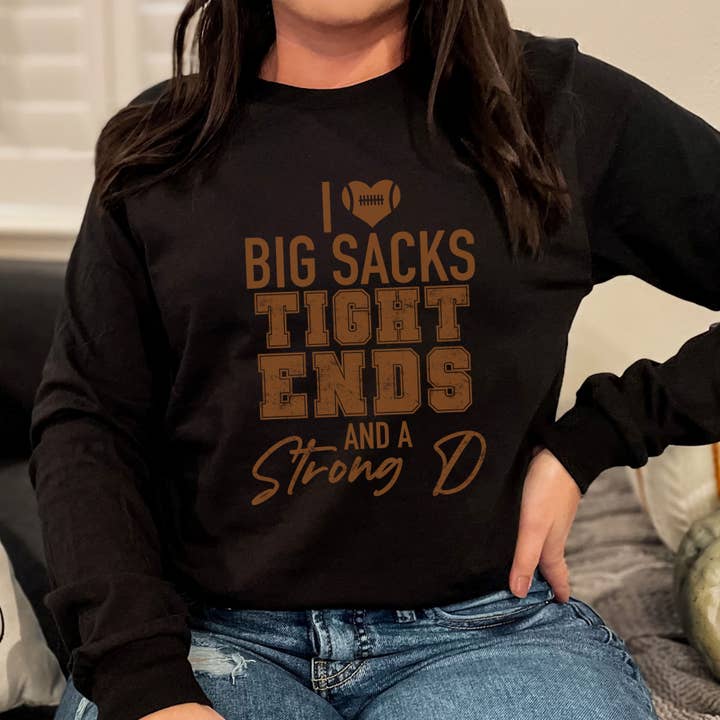 I Love Big Sacks - Long-Sleeve Design for wholesale by MidWest Tees