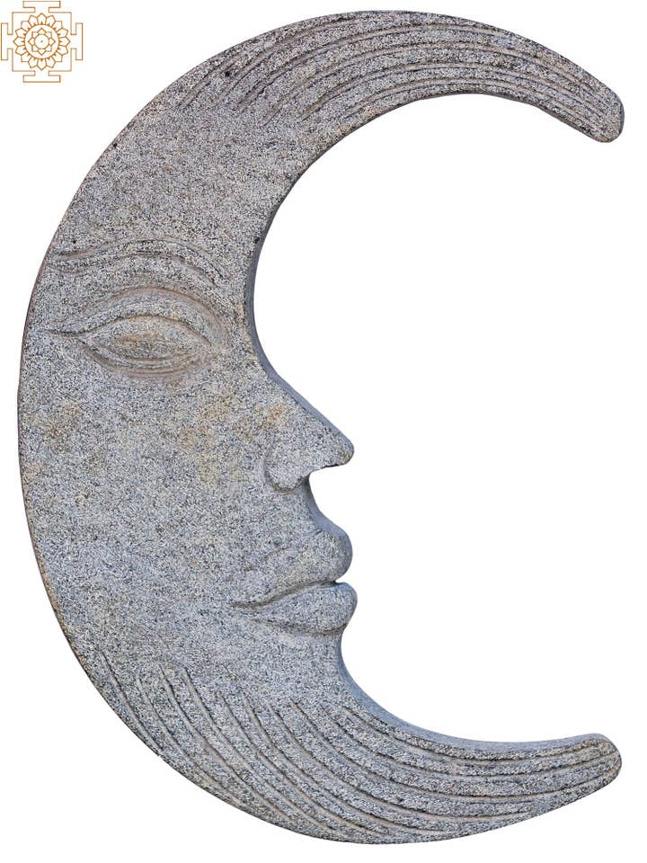 16" halvmåneansikte | Handmde | Hård granitsten för wholesale av Exotic India Art